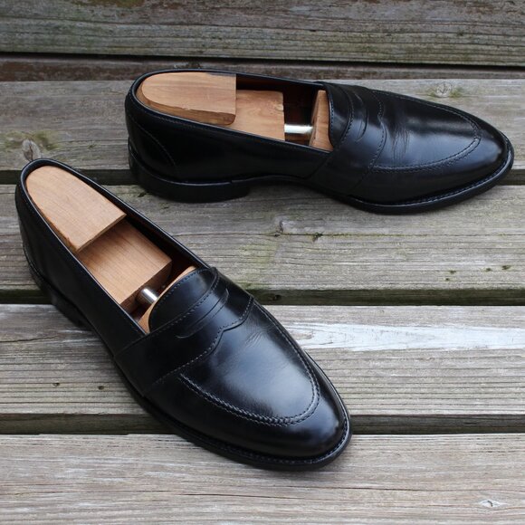 EUC, Allen Edmonds Black Italian Calfskin Loafer, Men's 7 D, Made in USA - Picture 1 of 15